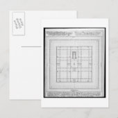 Plan van de tempel van Solomon, Jeruzalem, uit 'En Briefkaart (Voorkant / Achterkant)