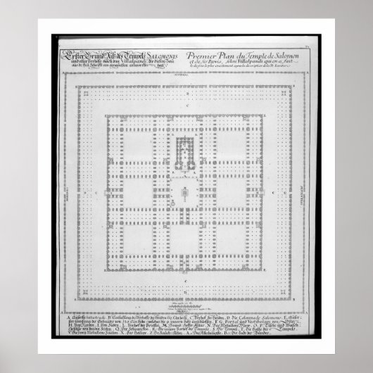 Plan van de tempel van Solomon, Jeruzalem, uit 'En Poster (Voorkant)