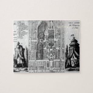 Plan van de tuinen van de keizer van Peking, van Legpuzzel