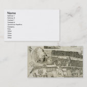 Plan van Edinburgh, pub. door John Smith (c.1652-1 Visitekaartje (Voorkant / Achterkant)