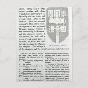 Plan van een Tomb in Cervetri Briefkaart