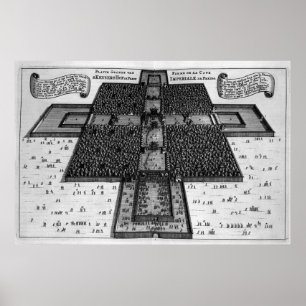Plan van het keizerpaleis in Peking Poster