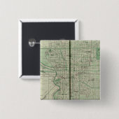 Plan van Indianapolis Vierkante Button 5,1 Cm (Voorkant /achterkant)