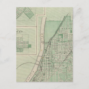 Plan van La Fayette met Battle Ground City Briefkaart