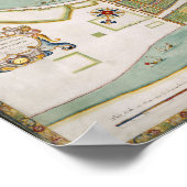 Plan van Long Island New York 1664 Poster (Hoek)