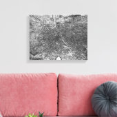 Plan van Parijs, bekend als het "Plan de Turgot" Canvas Afdruk (Insitu (Woonkamer))