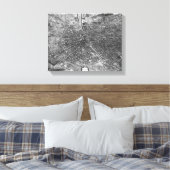Plan van Parijs, bekend als het "Plan de Turgot" Canvas Afdruk (Insitu (Slaapkamer))