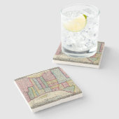 Plan van Philadelphia Stenen Onderzetter (Zijkant)