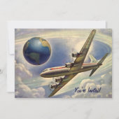 Plan vintage avec World Couple Shower Invitation (Devant)