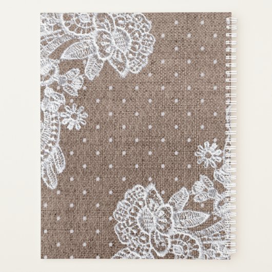 Plan Vintage de dentelle Burlap (Dos)