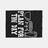 Plan voor de dag Coffee BBQ Funny Byrbecue Grillin Fleece Deken (Voorkant (Horizontaal))