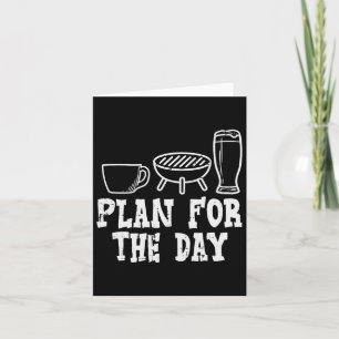 Plan voor de dag Coffee BBQ Funny Byrbecue Grillin Kaart