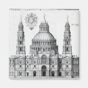 Plan voor St. Peter's, Rome, 1539 Magneet