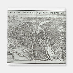 Plan voor vogelpest in Parijs, 1615 Magneet