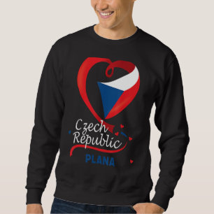 Plana Tsjechië Heart Flag Lion Coat of Arm E Trui