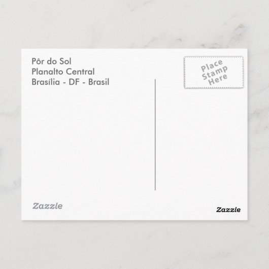 Planalto Central Briefkaart (Achterkant)