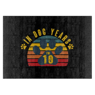 Planche À Découper 10 ans en années de chien