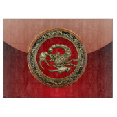 Planche À Découper [110] Scorpion d'or sacré sur rouge (Devant)