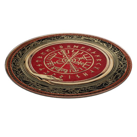 Planche À Découper [110] Vegvisir - Viking Gold Magic Runic Compass (Coin)