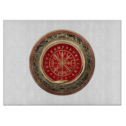 Planche À Découper [110] Vegvisir - Viking Gold Magic Runic Compass (Devant)