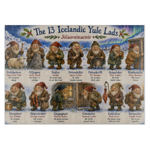 Planche À Découper 13 lutins islandais de Noël à reykjavik