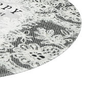 Planche À Découper 13ème anniversaire du Mariage de dentelle noir + b (Coin)