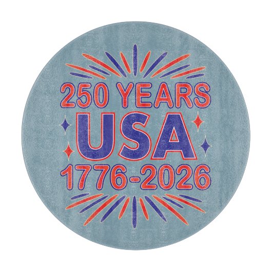 Planche À Découper 250 ans USA | Semiquinentenaire 1776-2026 (Devant)