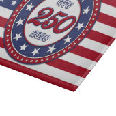 Planche À Découper 250e anniversaire d'Amérique avec le drapeau des É (Coin)