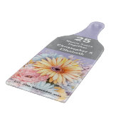 Planche À Découper 25e anniversaire argent floral violet (Coin)