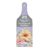 Planche À Découper 25e anniversaire argent floral violet (Devant)