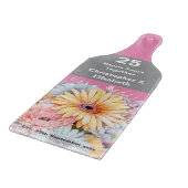 Planche À Découper 25e anniversaire argent rose floral (Coin)