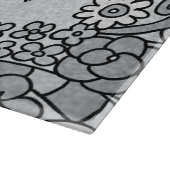 Planche À Découper 25e anniversaire personnalisé, Oiseaux floraux arg (Coin)