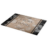 Planche À Découper 28e anniversaire du Mariage de lin élégant (Coin)