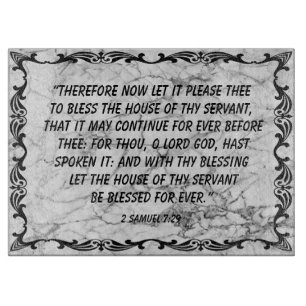 Planche À Découper 2 Samuel 7:29    Coupe