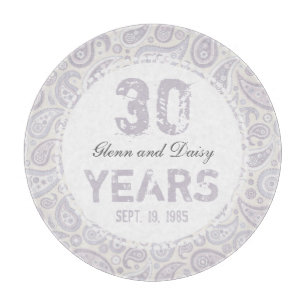 Planche À Découper 30e anniversaire du Mariage Pearl Motif Paisley