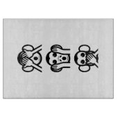 Planche À Découper 3 Singes Sages Emoji (Devant)