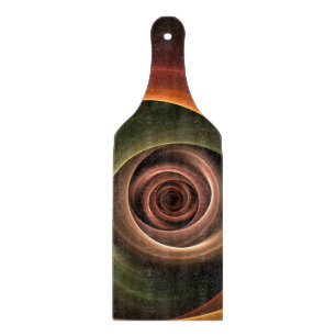 Planche À Découper 3D Spirale Abstraite couleurs chaudes Art fractal