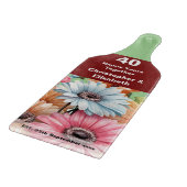 Planche À Découper 40e anniversaire de rubis vert fleuri (Coin)