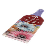 Planche À Découper 40e anniversaire de rubis violet fleuri (Coin)