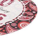 Planche À Découper 40e anniversaire du Mariage Ruby Motif Paisley (Coin)