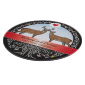 Planche À Découper 40e anniversaire Mariage personnalisé, Buck & Doe (Coin)