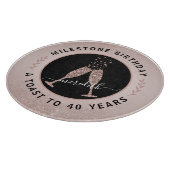 Planche À Découper 40e anniversaire Parties scintillant Champagne Toa (Coin)