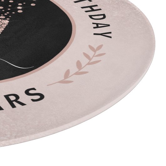 Planche À Découper 40e anniversaire Parties scintillant Champagne Toa (Coin)