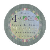 Planche À Découper 4e anniversaire du Mariage Floral (Devant)