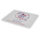 Planche À Découper 4th of July Wedding | Personalized Bride & Groom  (Coin)