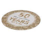 Planche À Découper 50e anniversaire de Mariage d'or Motif Paisley (Coin)