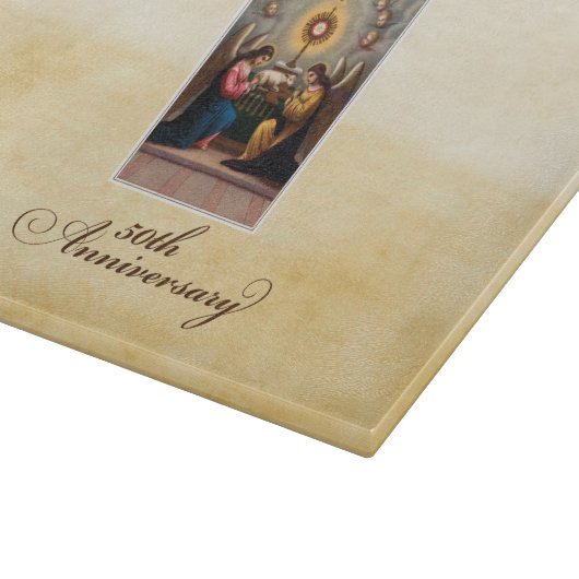 Planche À Découper 50e anniversaire d'ordination Anges à l'autel (Coin)