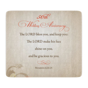 Planche À Découper 50e anniversaire du Mariage, le Seigneur religieux