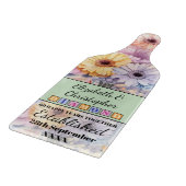 Planche À Découper 60e anniversaire diamant vert floral (Coin)