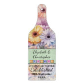 Planche À Découper 60e anniversaire diamant vert floral (Devant)